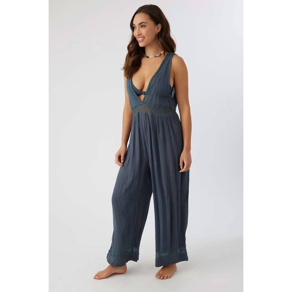 NEW O'NEILL sandie jumpsuit coverup in deep grey - Picture 4 of 4